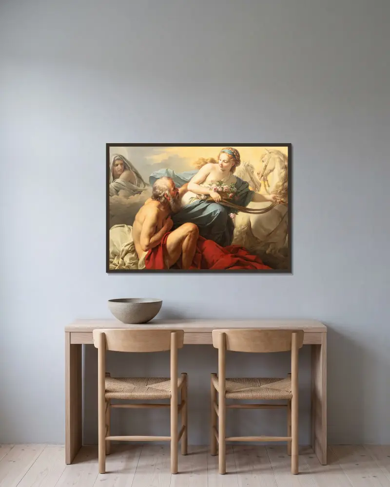 Aurora a Tithónos, Louis-Jean-François Lagrenée v rámu na stěně