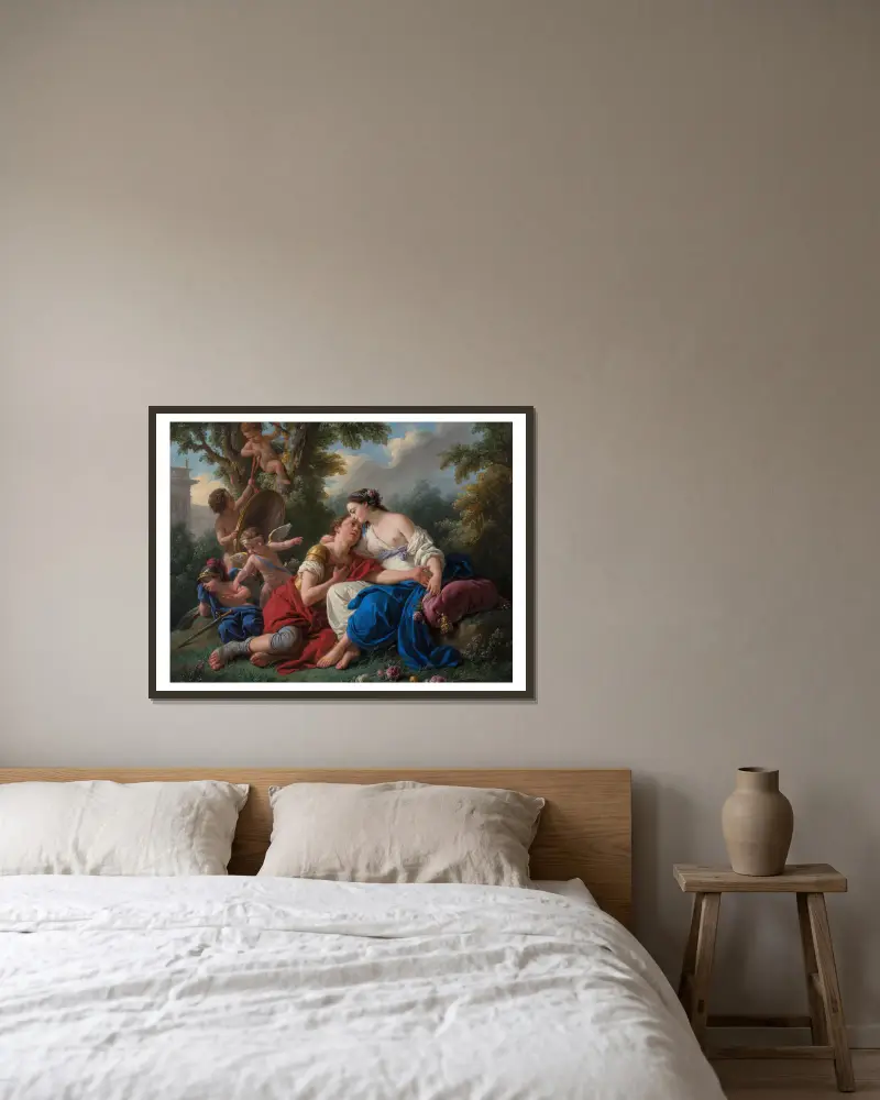 Renaud a Armida, Louis-Jean-François Lagrenée v rámu na stěně