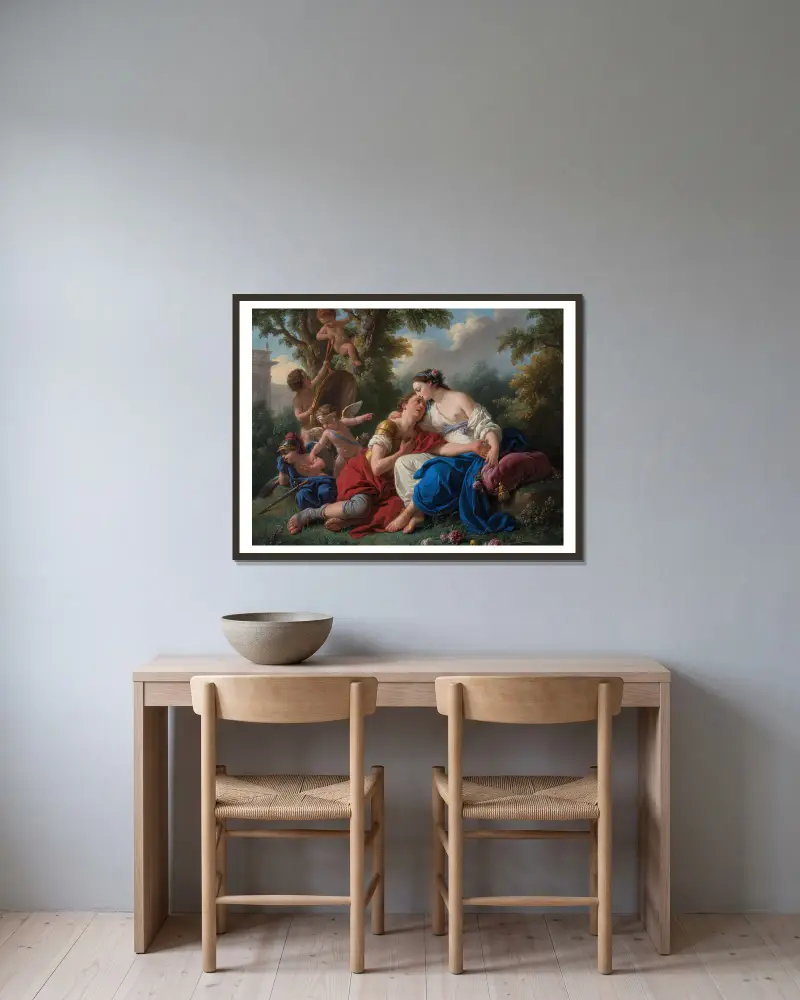 Renaud a Armida, Louis-Jean-François Lagrenée v rámu na stěně