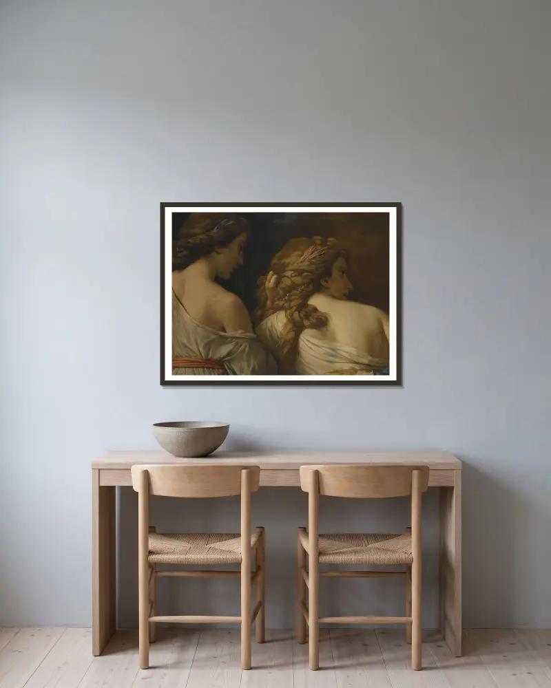 Dvě nymfy, Louis-Jean-François Lagrenée v rámu na stěně