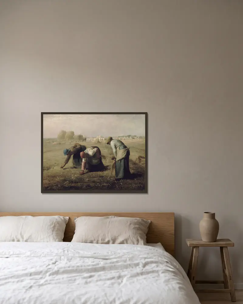 Paběrkování, Jean-François Millet v rámu na stěně