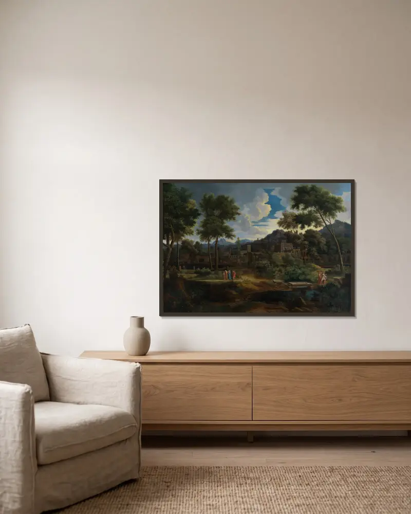 Klasická krajina, Jean-François Millet v rámu na stěně