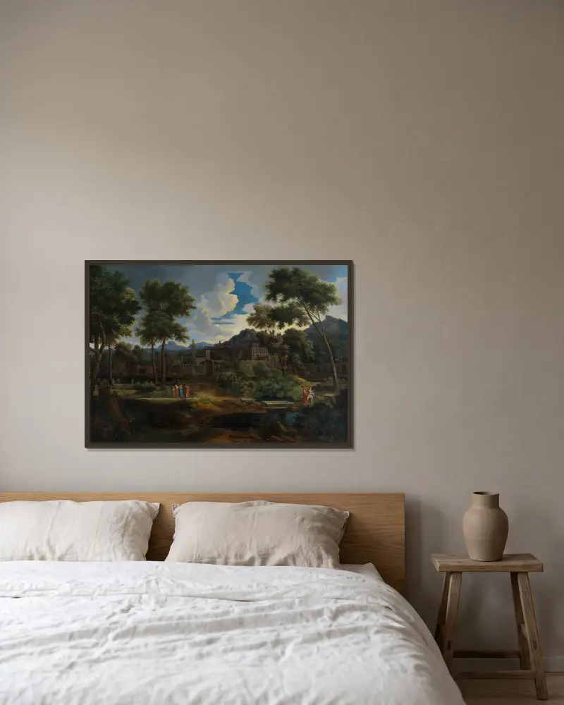 Klasická krajina, Jean-François Millet v rámu na stěně