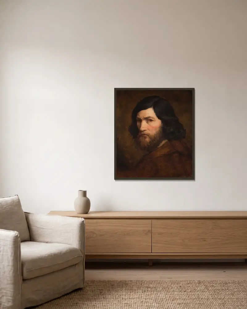 Autoportrét, Jean-François Millet v rámu na stěně