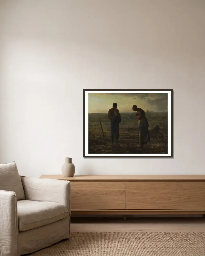 Modlitwa Anioł Pański, Jean-François Millet w ramie na ścianie