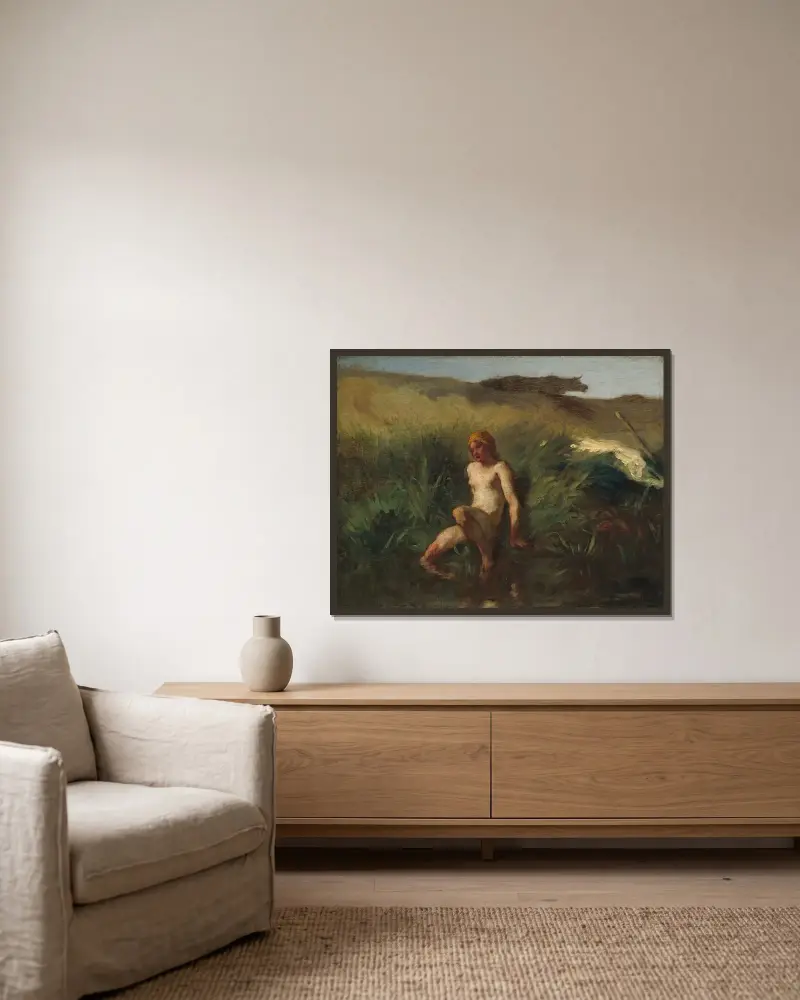Kąpiąca się, 1846 – Nr. 1, Jean-François Millet w ramie na ścianie