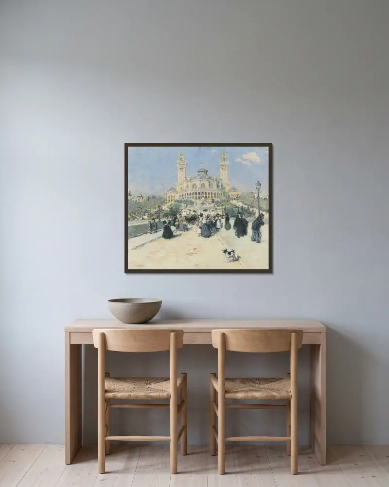 Le Trocadéro av Jean François Raffaëlli inramad på en vägg