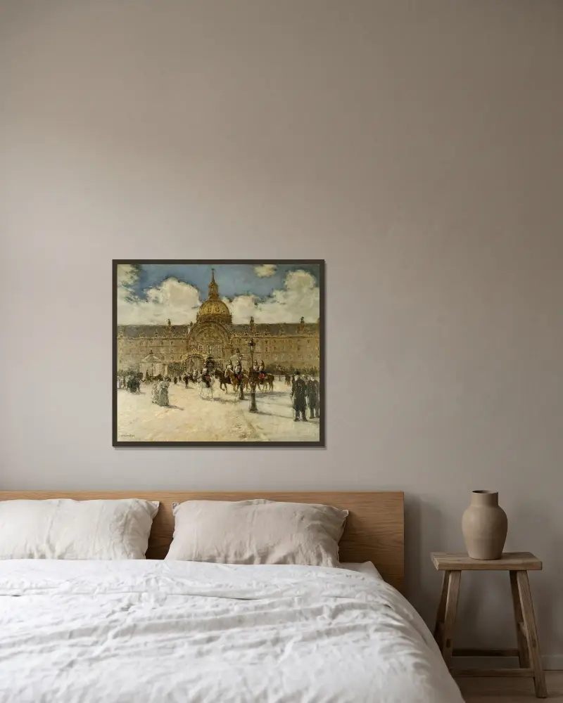 Les Invalides. av Jean François Raffaëlli inramad på en vägg