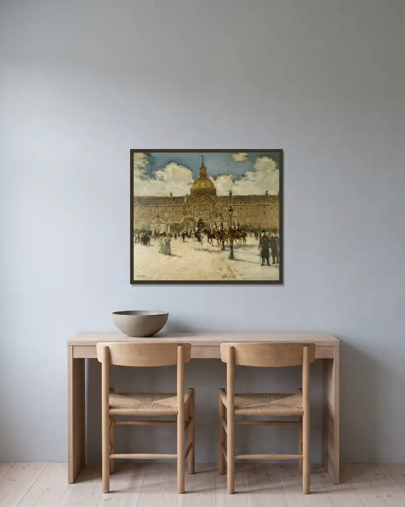 Les Invalides. av Jean François Raffaëlli inramad på en vägg