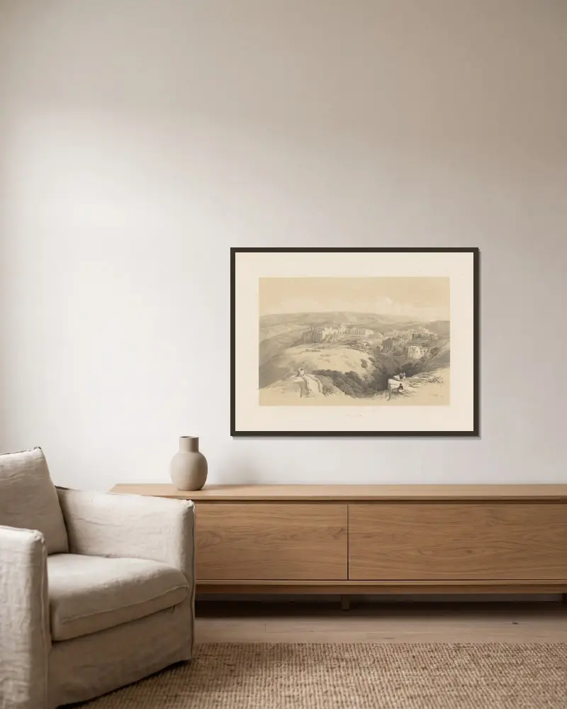 Bethlehem von François Stroobant gerahmt an einer Wand