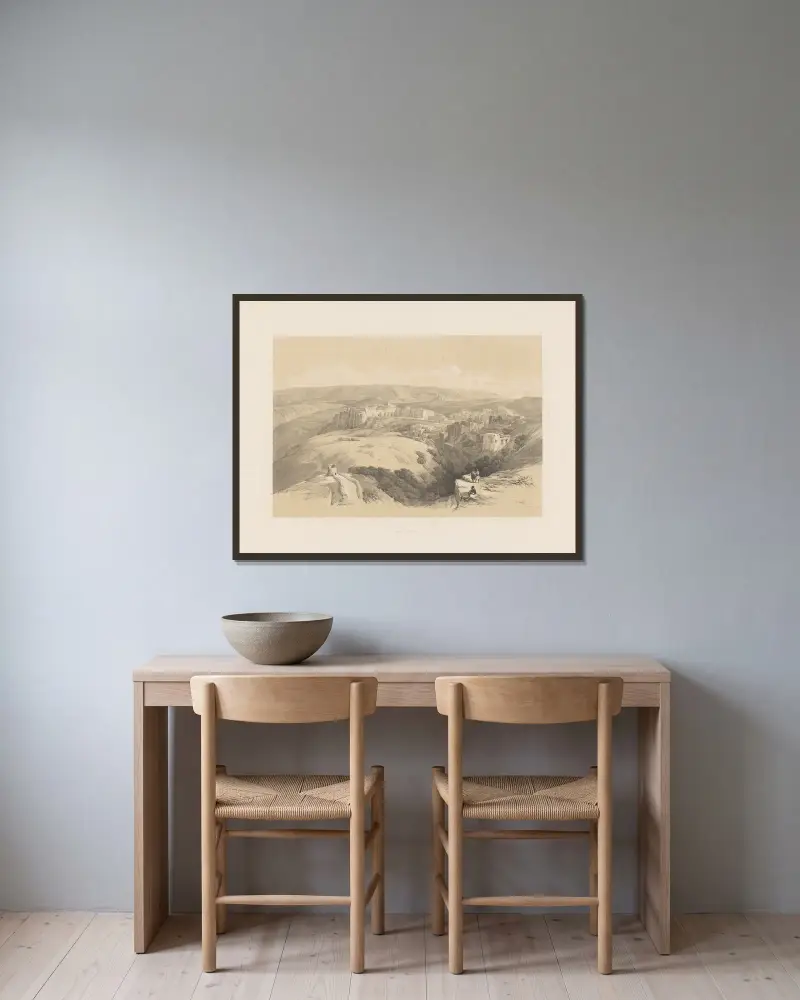 Bethlehem von François Stroobant gerahmt an einer Wand