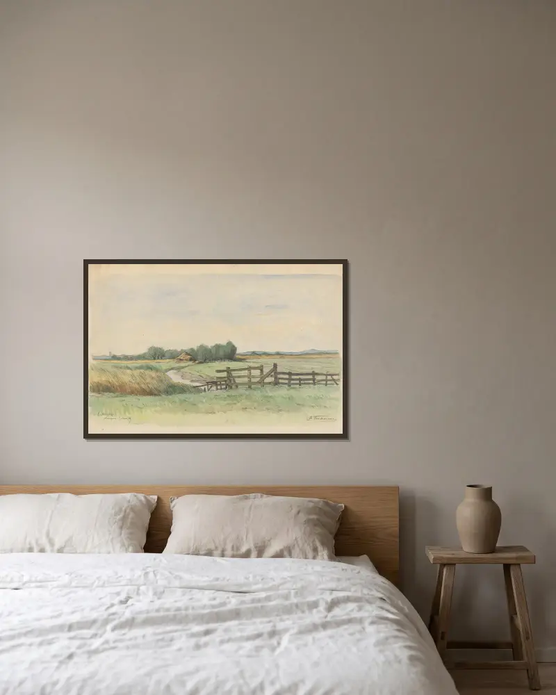 Palingbrug – Nieuport av Jean-François Taelemans inramad på en vägg
