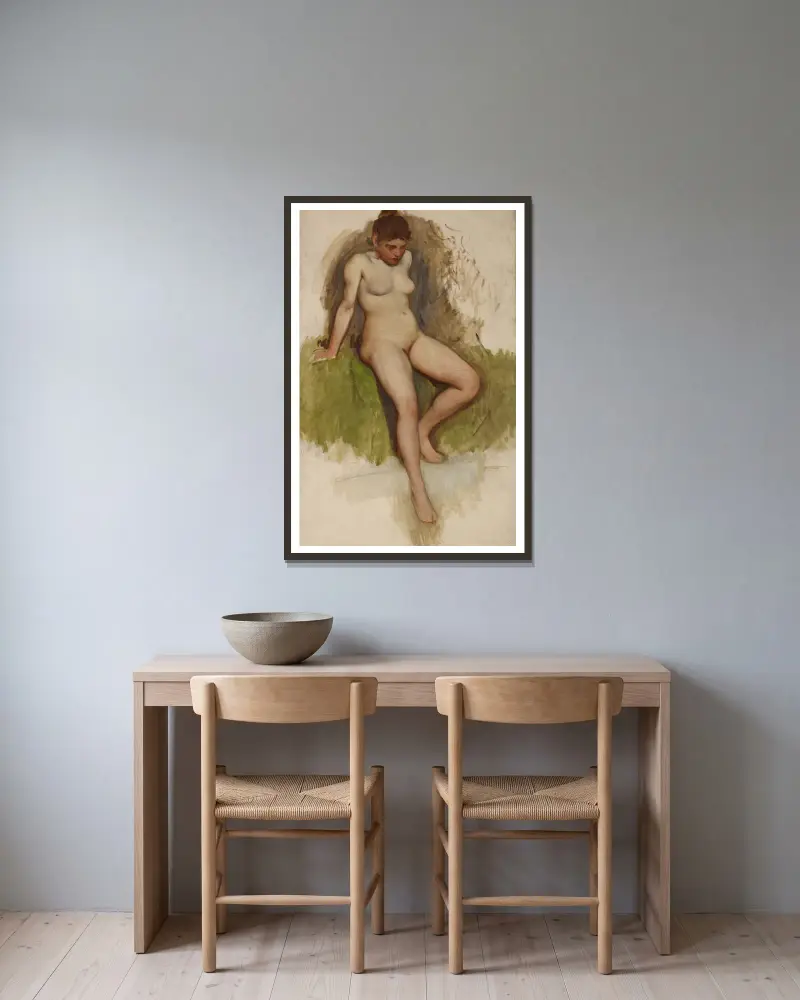 Akt, Frank Duveneck v rámu na stěně