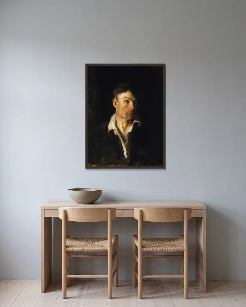 Portrait of a Man (Richard Creifelds) av Frank Duveneck inramad på en vägg