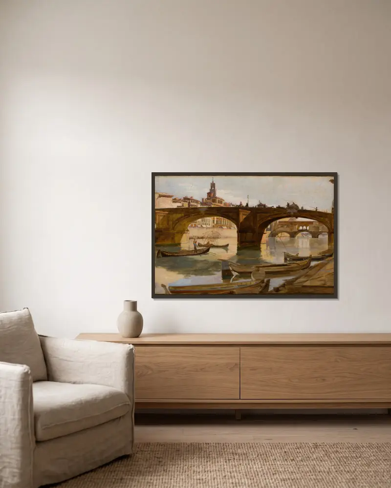 Mosty; Florencja, Frank Duveneck w ramie na ścianie
