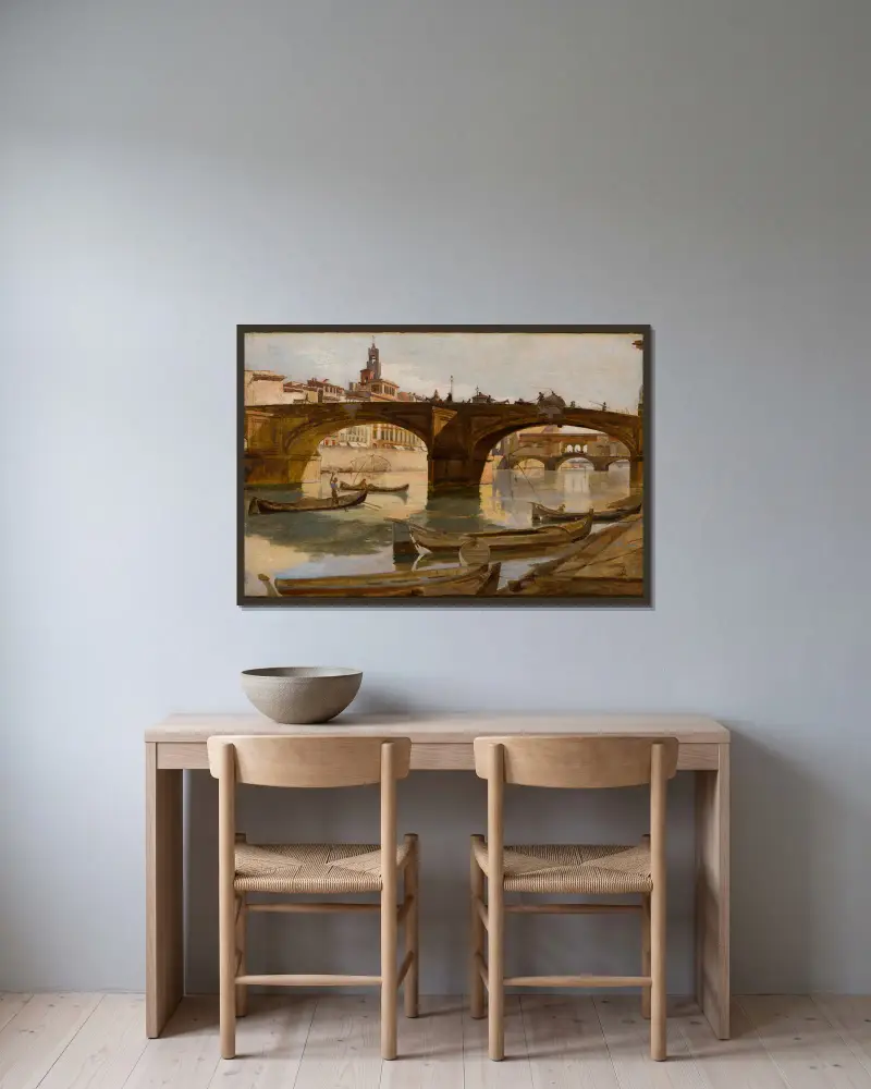 Mosty; Florencja, Frank Duveneck w ramie na ścianie