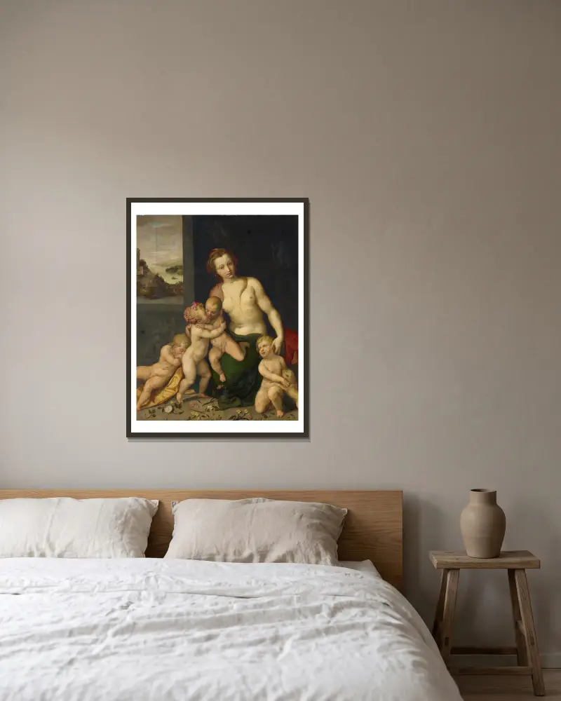 Caritas – Nr. 2, Frans Floris v rámu na stěně