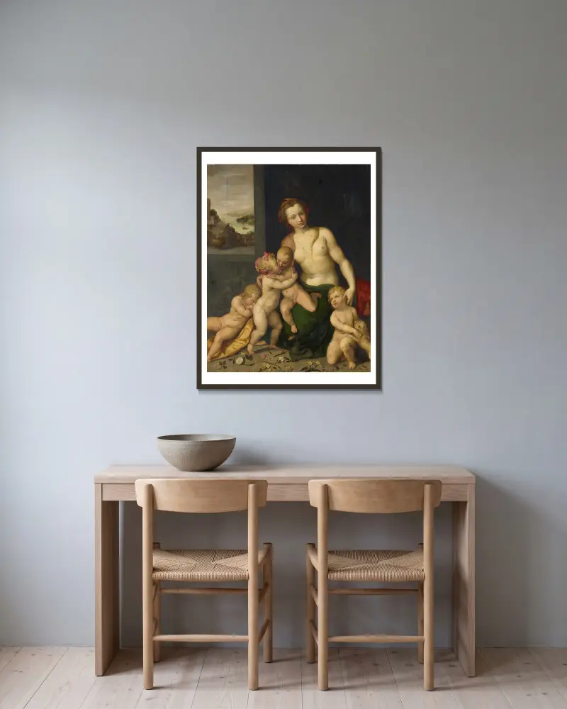 Caritas – Nr. 2, Frans Floris v rámu na stěně