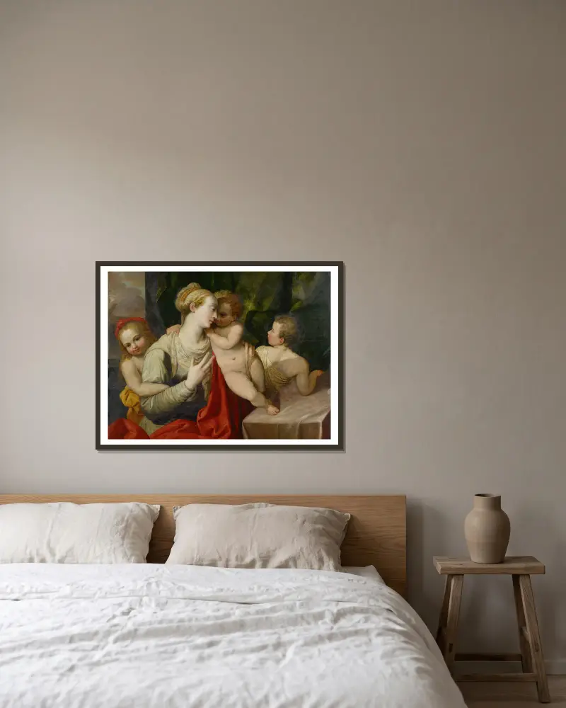 Caritas, nr 1, Frans Floris w ramie na ścianie