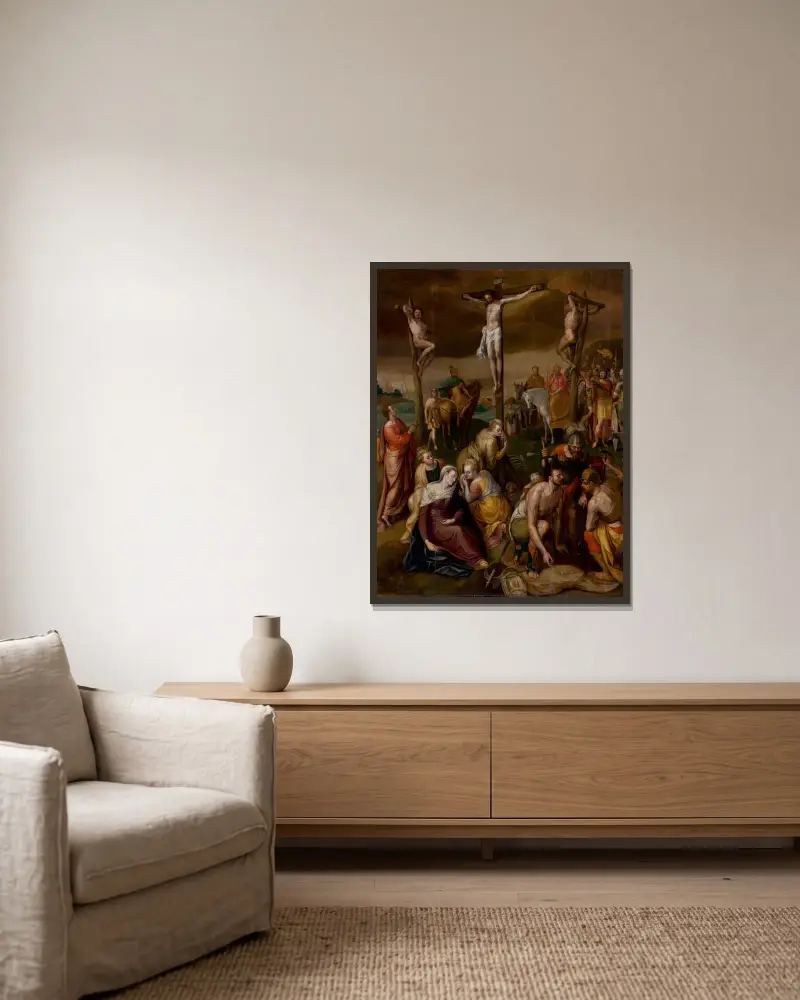 Ukřižování, Frans Floris v rámu na stěně