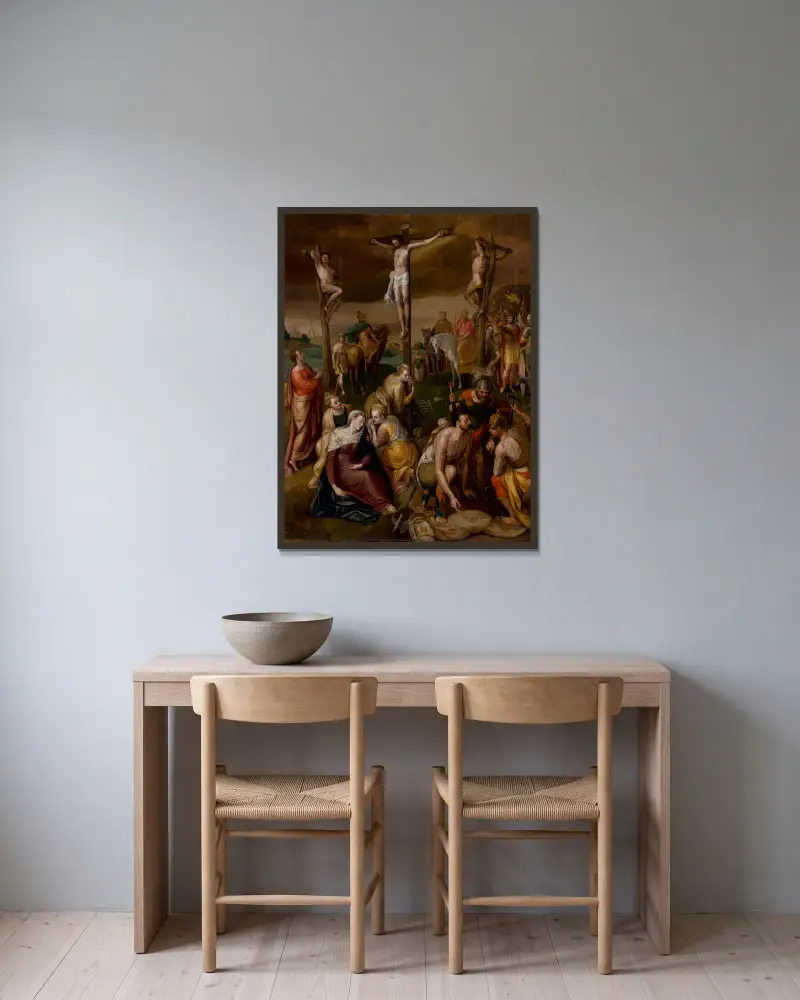 Ukřižování, Frans Floris v rámu na stěně