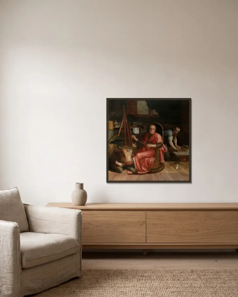 Svatý Lukáš, Frans Floris v rámu na stěně