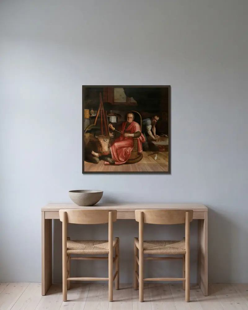Svatý Lukáš, Frans Floris v rámu na stěně
