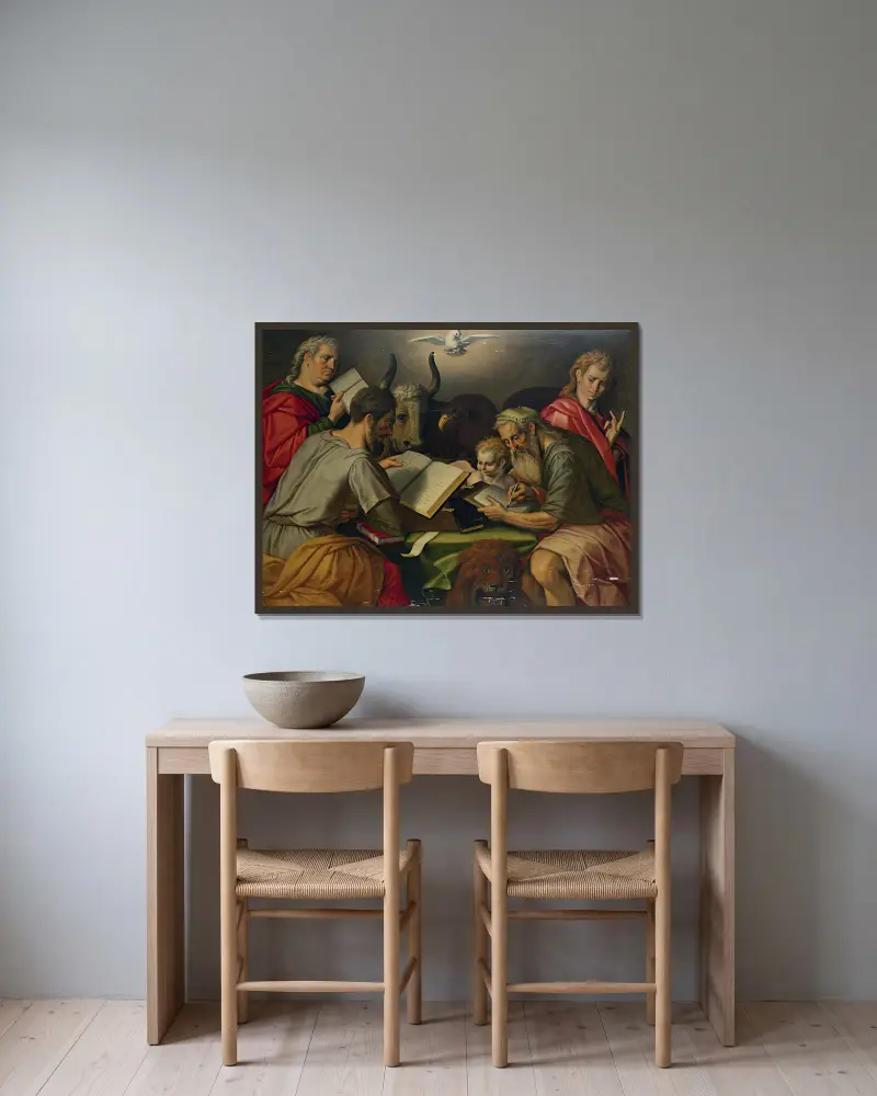 Čtyři evangelisté, Frans Floris v rámu na stěně