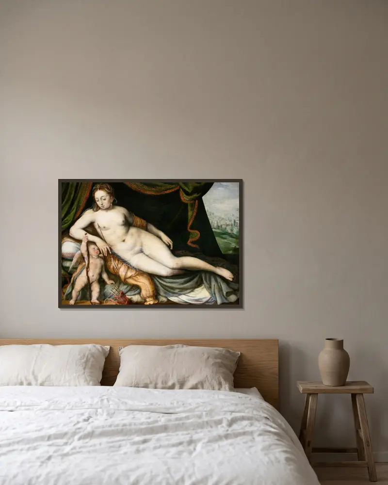 Venuše a Amor, Frans Floris v rámu na stěně
