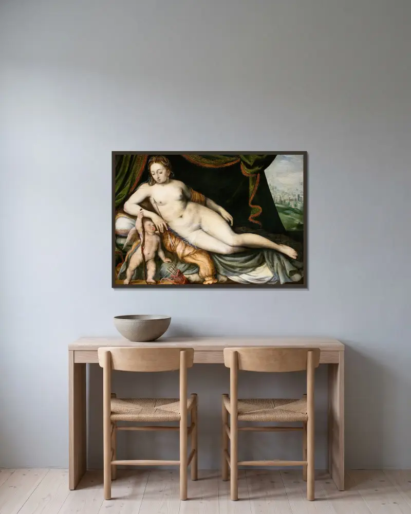 Venuše a Amor, Frans Floris v rámu na stěně