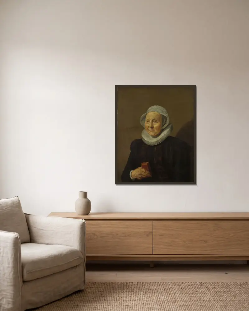 Stará dáma, Frans Hals v rámu na stěně