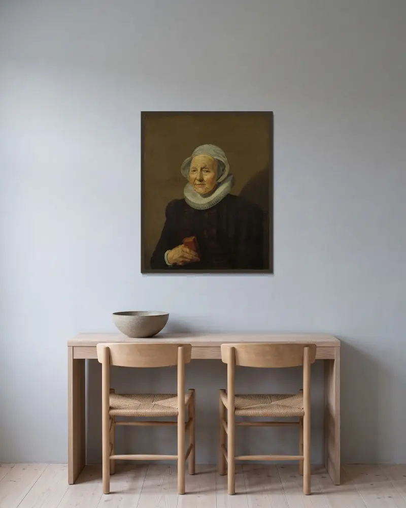 Stará dáma, Frans Hals v rámu na stěně
