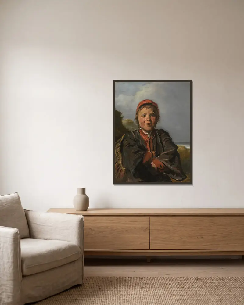 Rybářský chlapec, Frans Hals v rámu na stěně