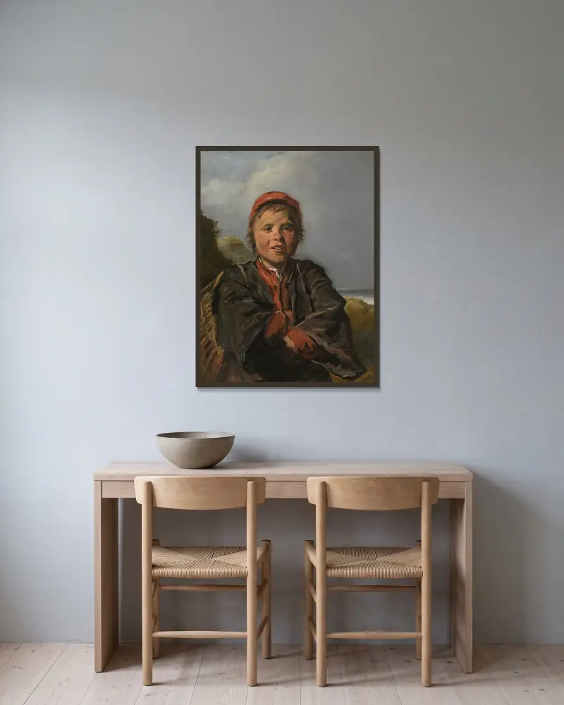 Rybářský chlapec, Frans Hals v rámu na stěně