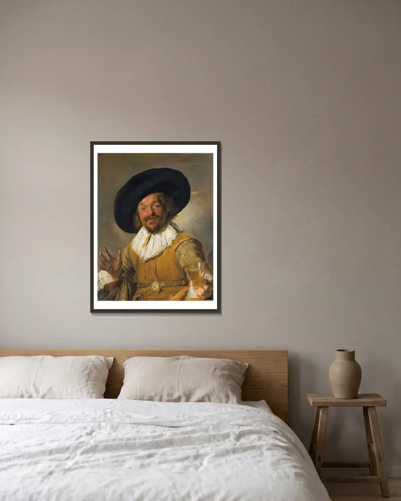 Veselý piják, Frans Hals v rámu na stěně