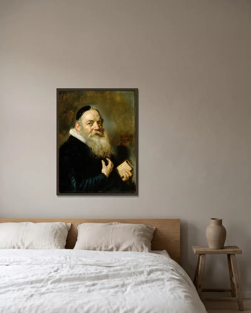 Porträt von Hendrik Swalmius von Frans Hals gerahmt an einer Wand