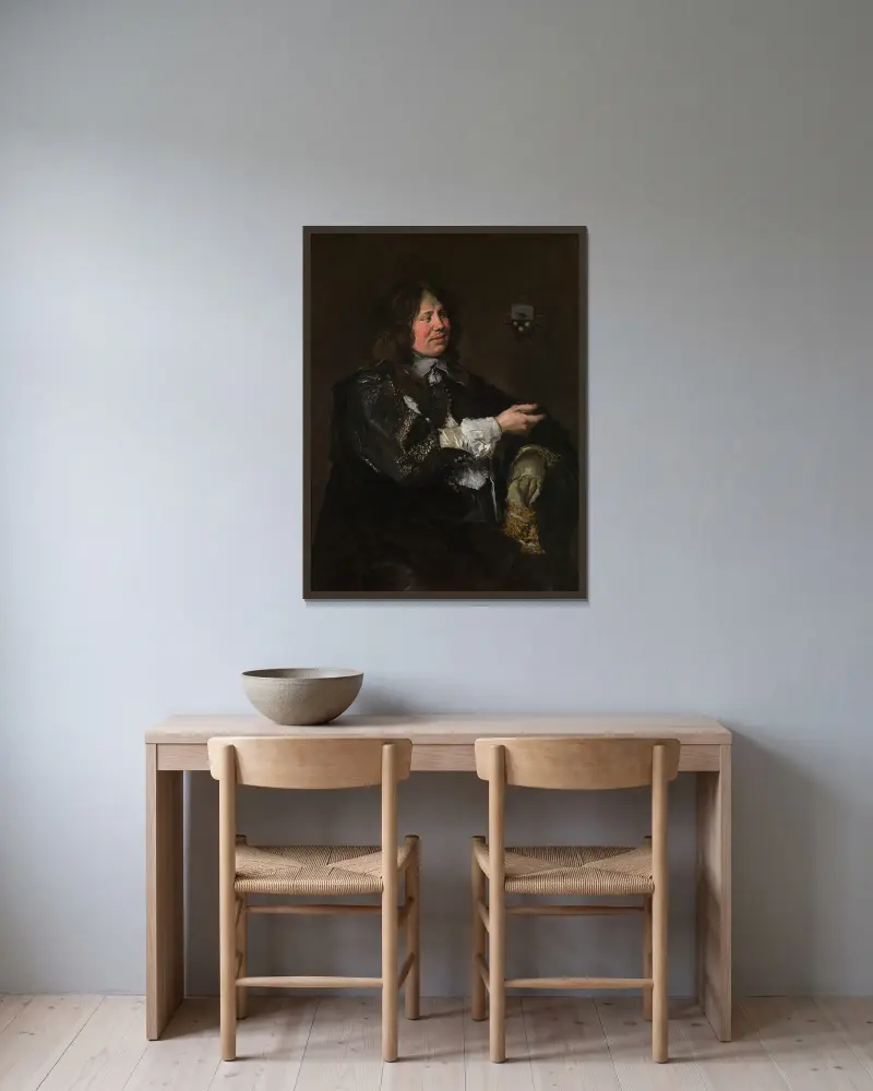 Stephanus Geraerdts, Alderman in Haarlem av Frans Hals inramad på en vägg