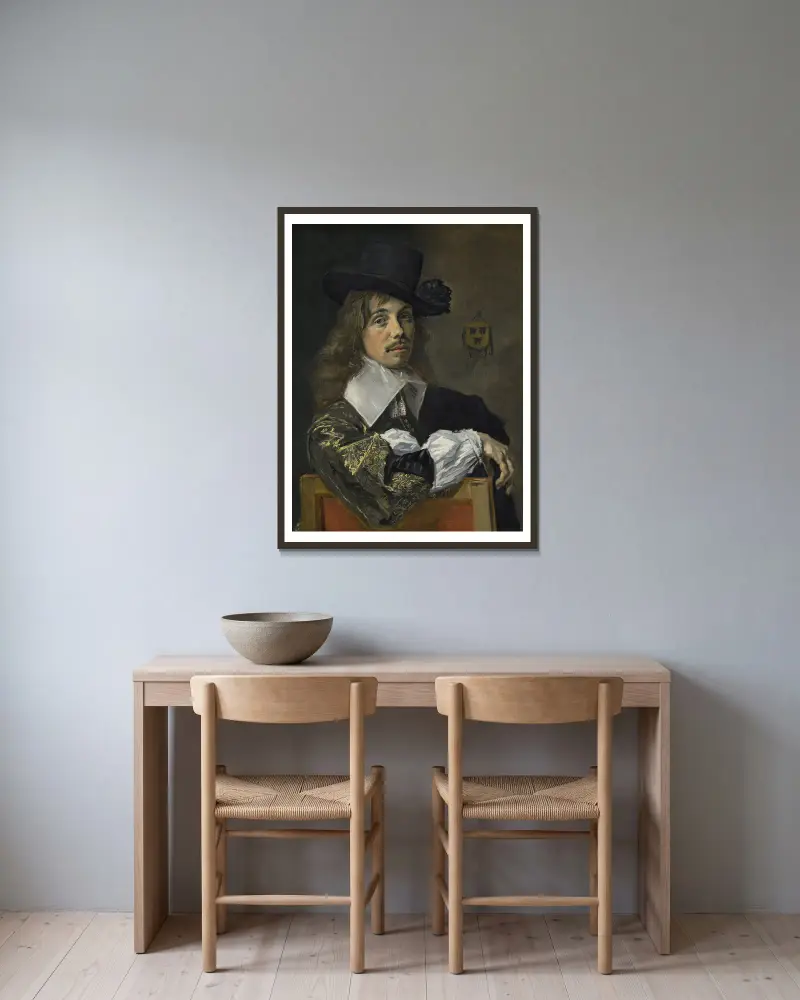 Willem Coymans von Frans Hals gerahmt an einer Wand