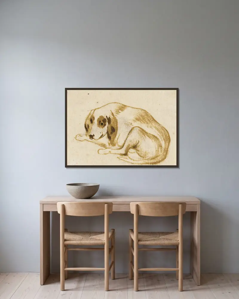 Studies of Dogs – nr 2 av Frans Snyders inramad på en vägg