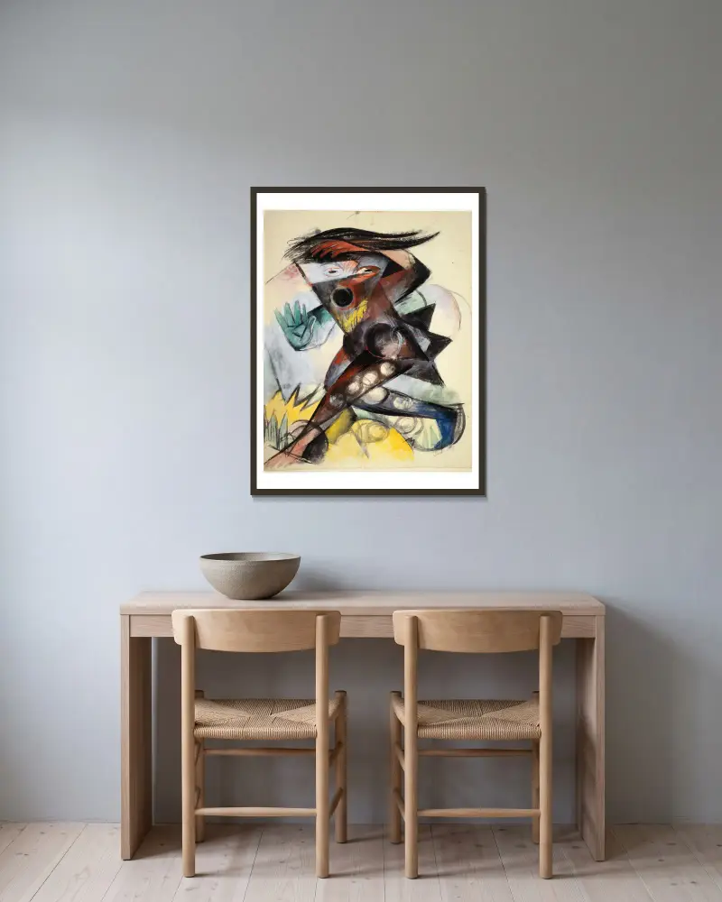 Caliban, Franz Marc v rámu na stěně