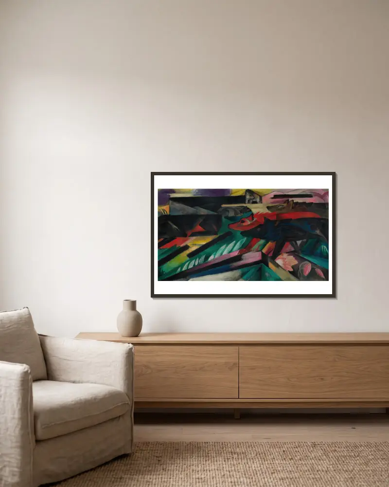 Wilki (wojna bałkańska), Franz Marc w ramie na ścianie