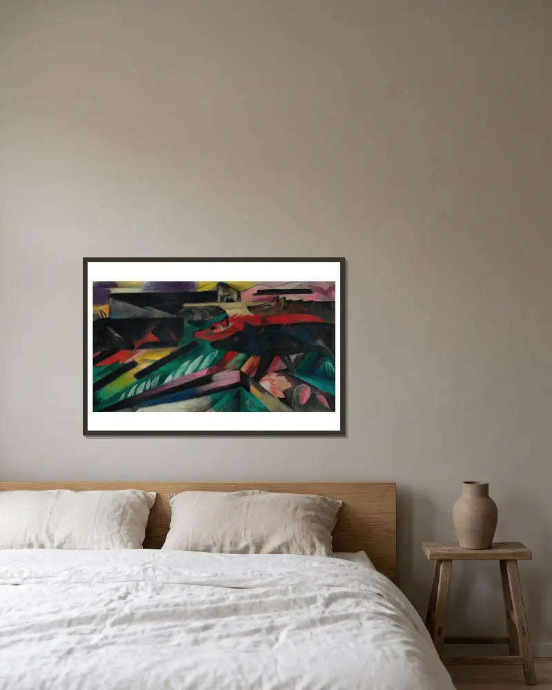 Wilki (wojna bałkańska), Franz Marc w ramie na ścianie