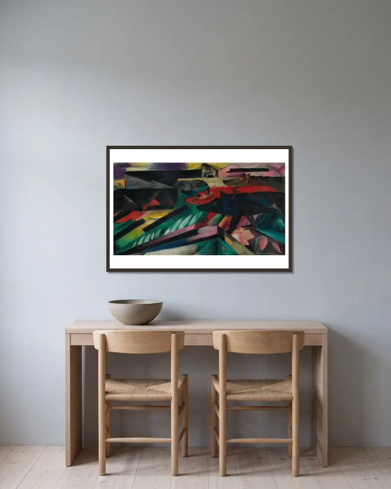 Wilki (wojna bałkańska), Franz Marc w ramie na ścianie