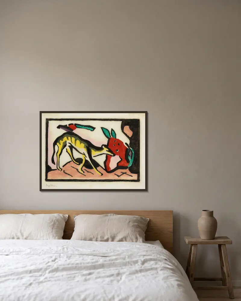 Fantastické zvíře, Franz Marc v rámu na stěně