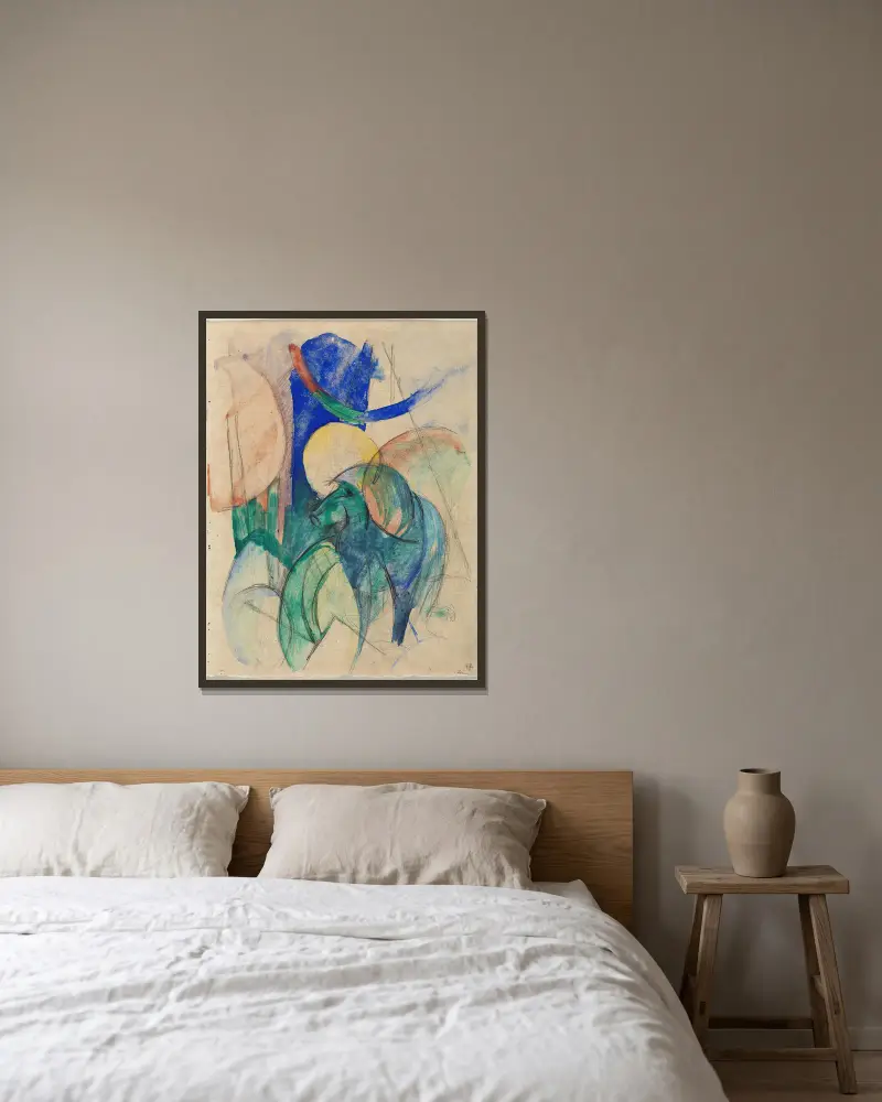 Mandryl, Franz Marc w ramie na ścianie