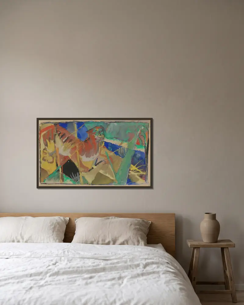 Tygrys w dżungli, Franz Marc w ramie na ścianie