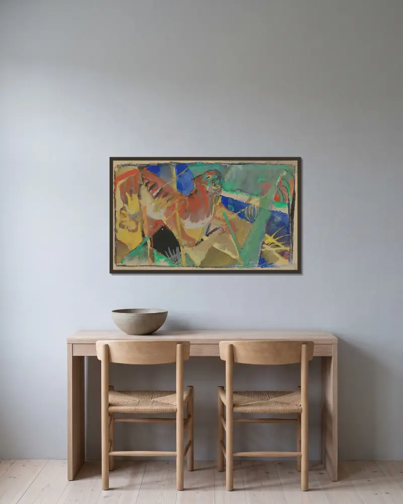 Tygrys w dżungli, Franz Marc w ramie na ścianie