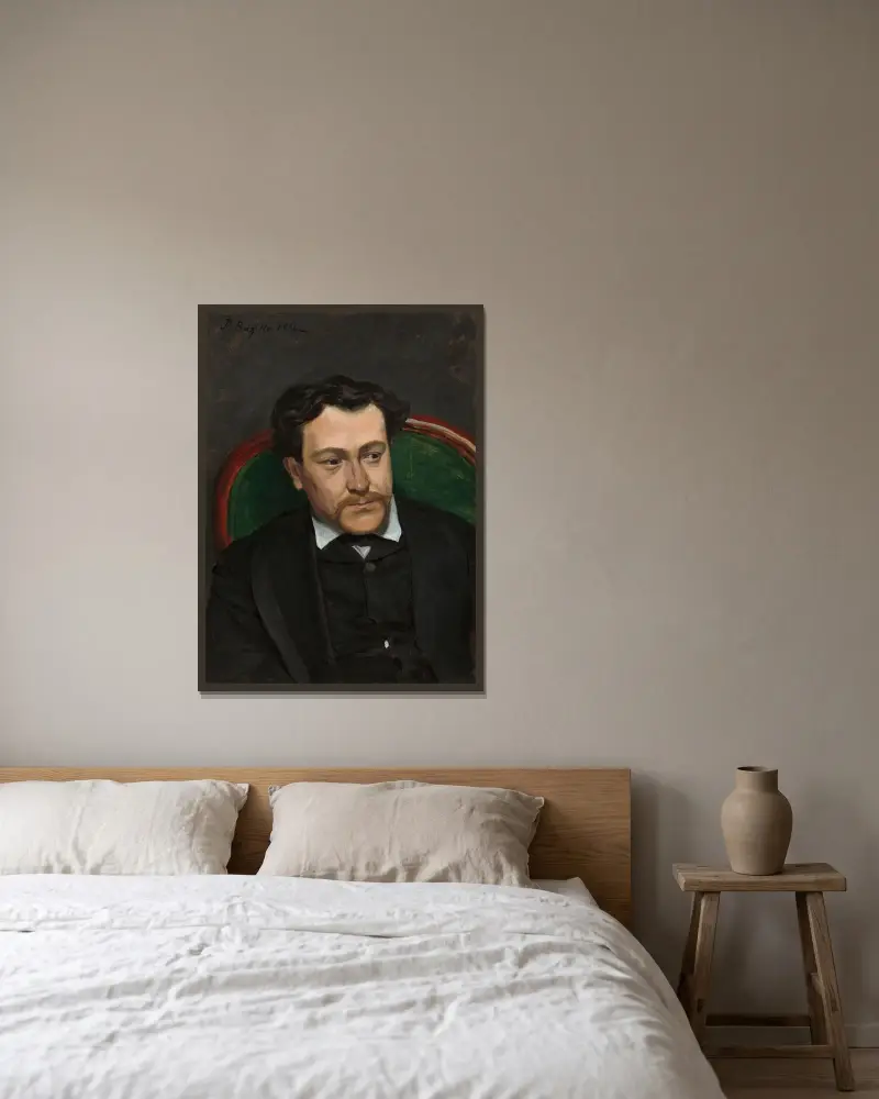 Édouard Blau von Frédéric Bazille gerahmt an einer Wand