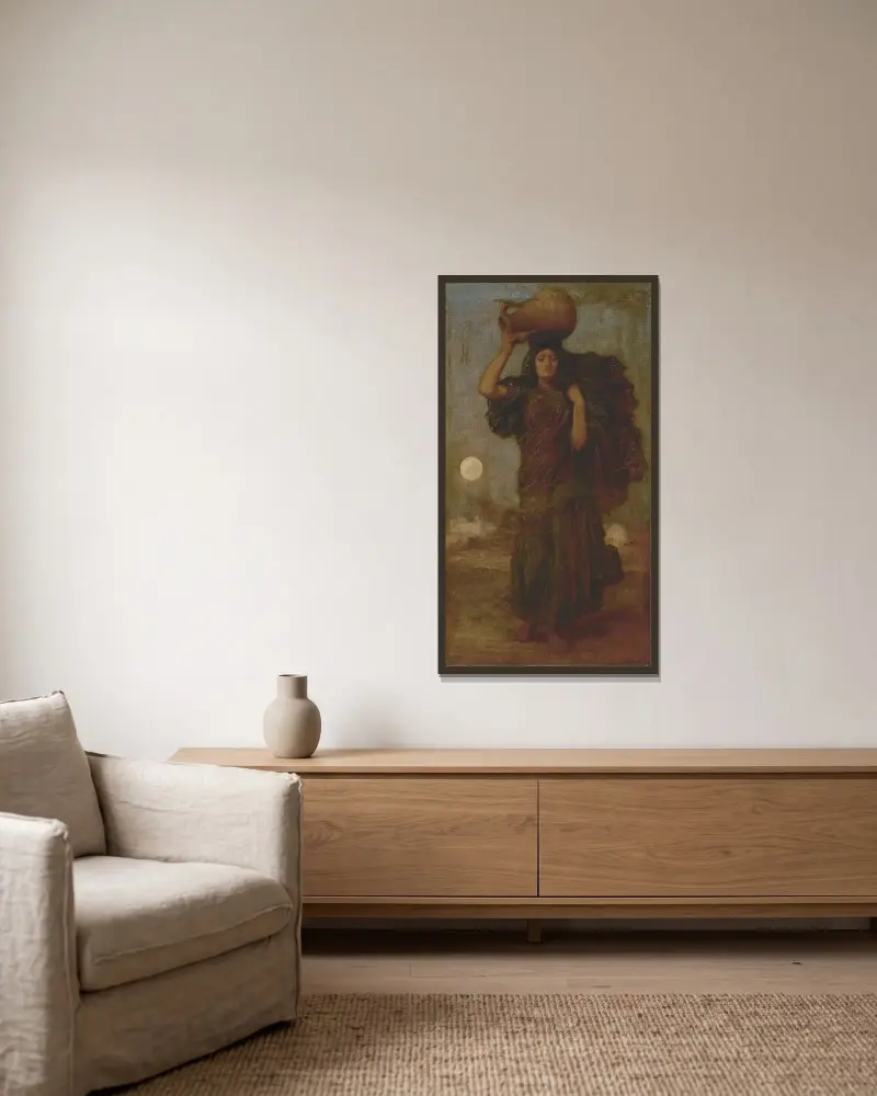 A Nile Woman av Frederic Leighton inramad på en vägg