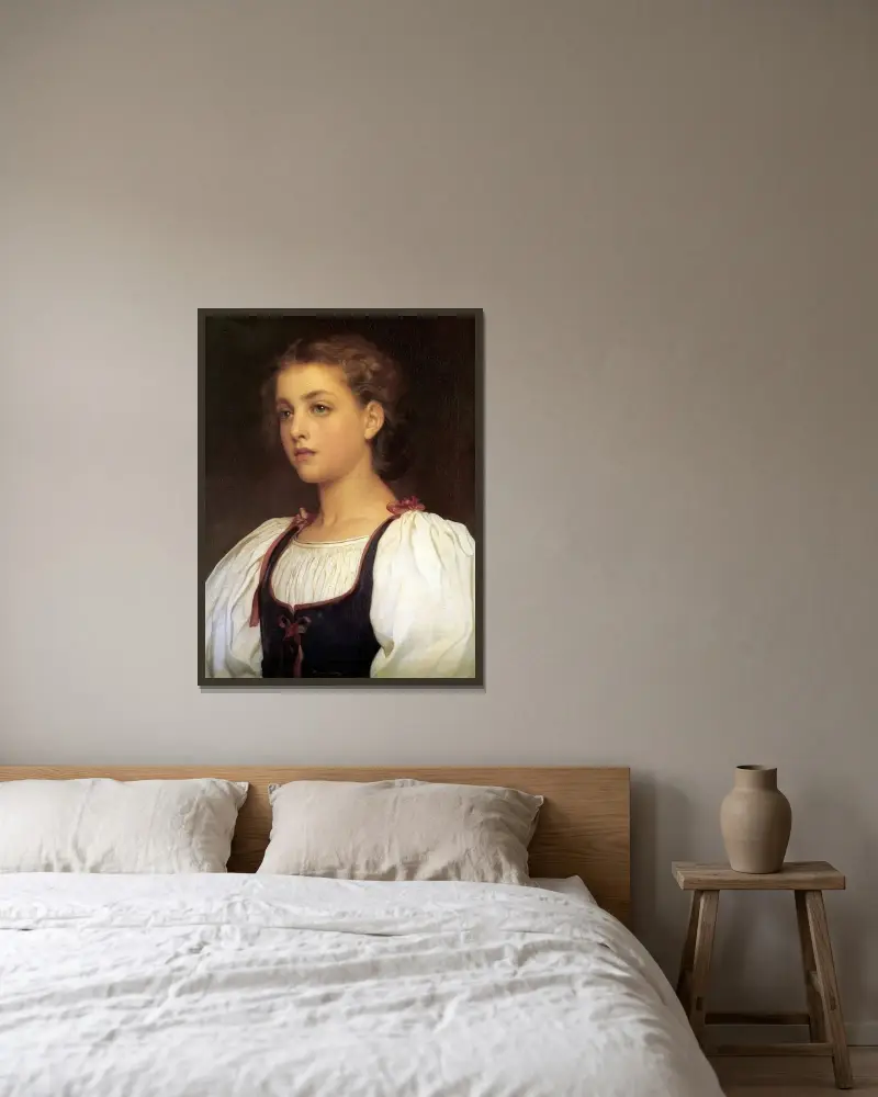 Biondina, Frederic Leighton v rámu na stěně